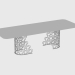 3D Modell Esstisch MANFRED TABLE (280X110XH75) - Vorschau
