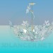 3d model Chandelier with flowers - preview
