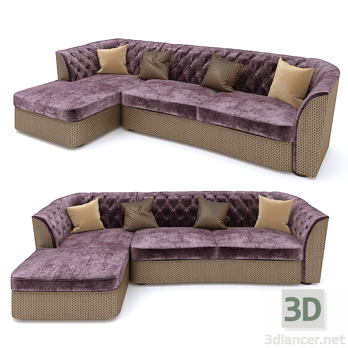 Sofa DRUM ESSEPI 3D-Modell kaufen - Rendern