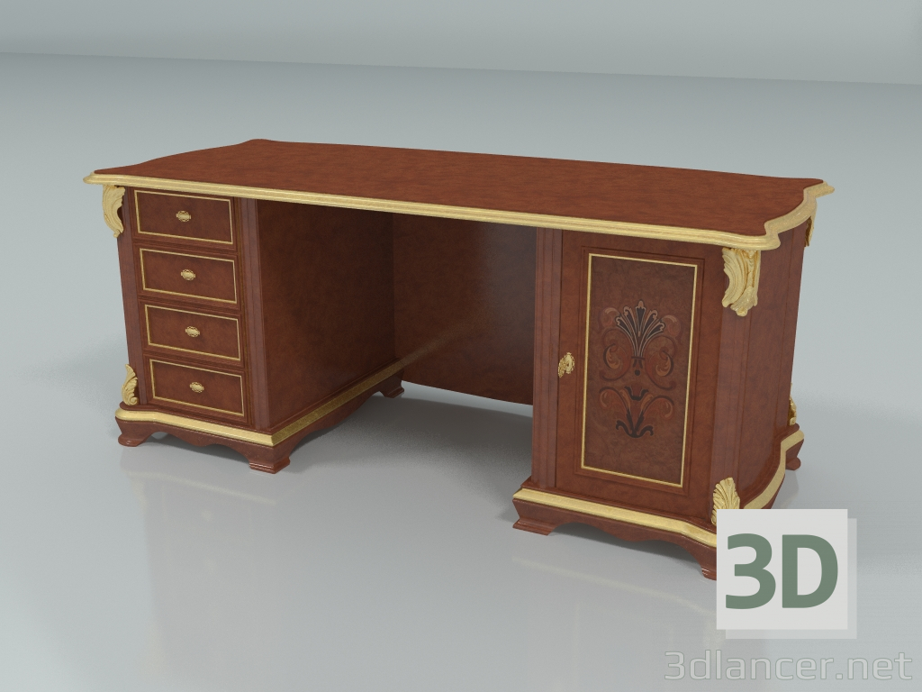 3D Modell Schreibtisch (Art. 13302) - Vorschau