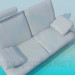 3d model Un conjunto de sofas con sillas - vista previa