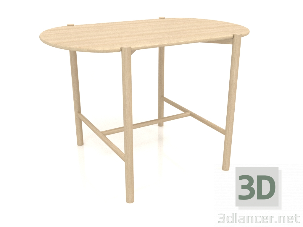 modello 3D Tavolo da pranzo DT 08 (1100x740x754, legno bianco) - anteprima