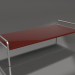 3d model Coffee table 153 with an aluminum tabletop (Wine red) - preview