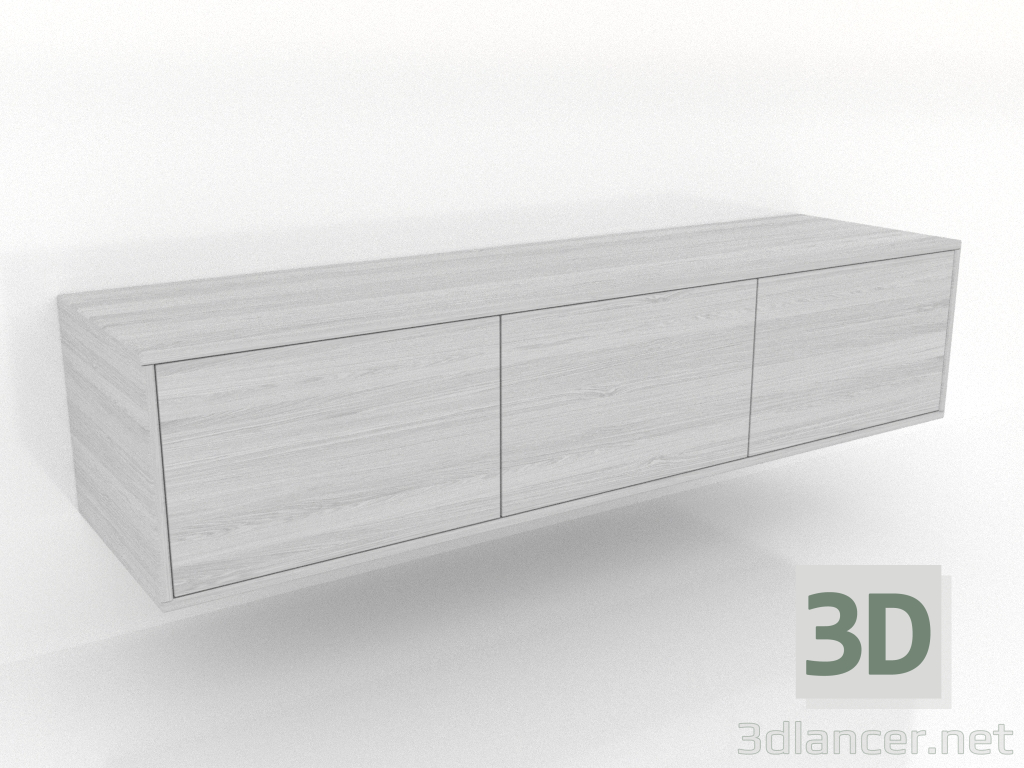 modèle 3D Meuble TV 2 1500 mm (blanc RAL 9010) - preview modèle 3D Meuble TV 2 1500 mm (blanc RAL 9010) - preview