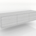 modèle 3D Meuble TV 2 1500 mm (blanc RAL 9010) - preview