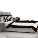 3D Beyaz çikolata keten ile yatak modeli satın - render