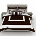 3d Ліжко з біло-шоколадним постільною білизною модель купити - зображення