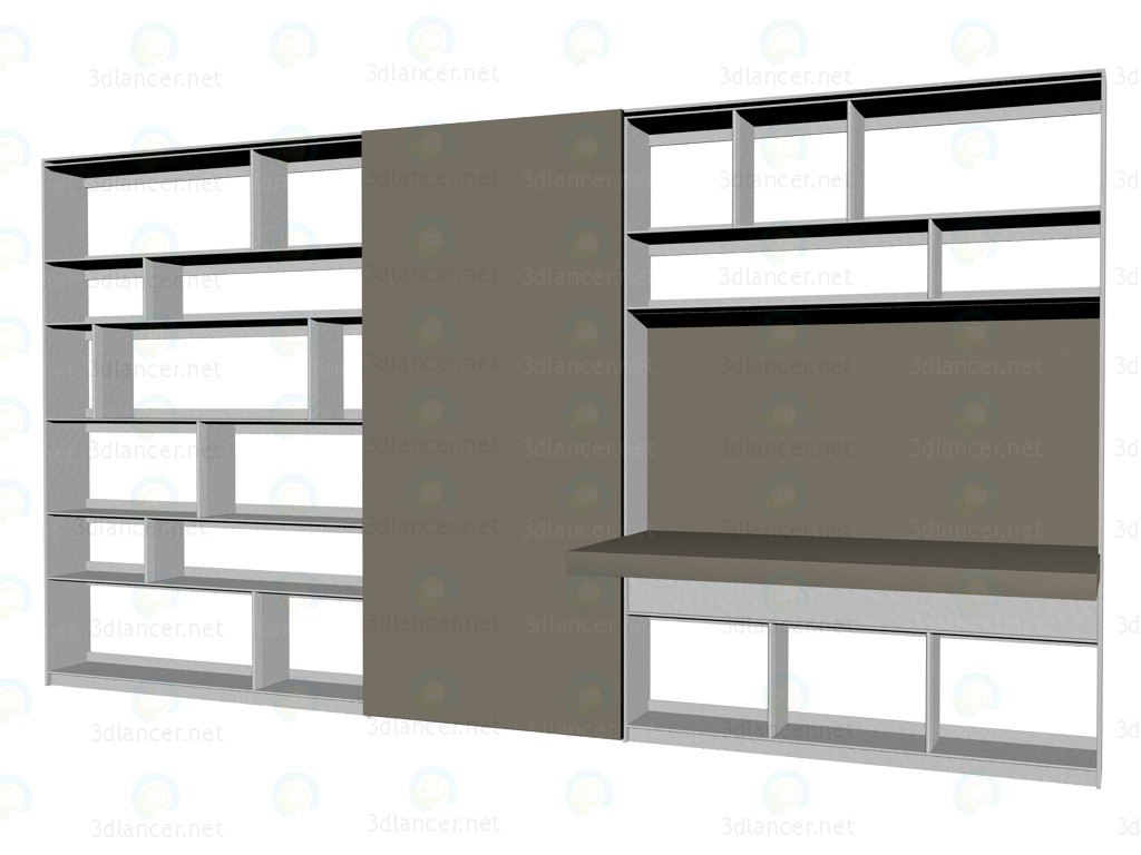 3d модель Мебельная система (стеллаж) FC0915 – превью
