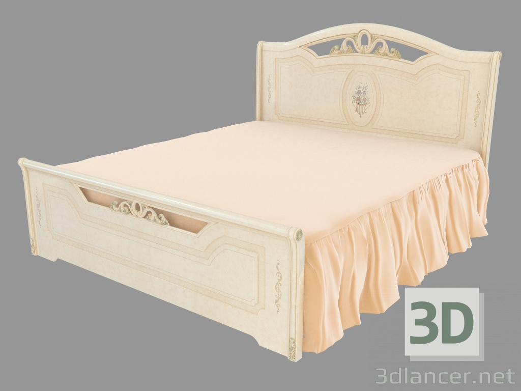 3 डी मॉडल डबल बेड (1 9 12х1298х2192) - पूर्वावलोकन