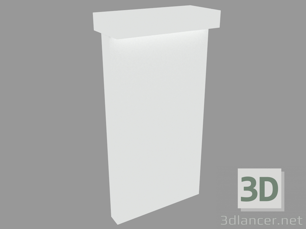 modello 3D Colonna luminosa LOOK BOLLARD DOPPIA EMISSIONE H. 580mm (S7266W) - anteprima