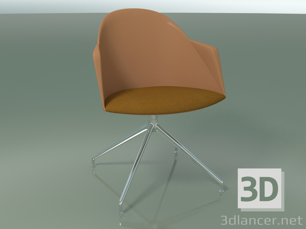 modèle 3D Chaise 2230 (4 pieds, pivotante, CRO, polypropylène PC00004, avec coussin) - preview