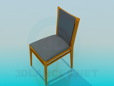 3d модель Деревянный стул – превью 3d модель Деревянный стул – превью