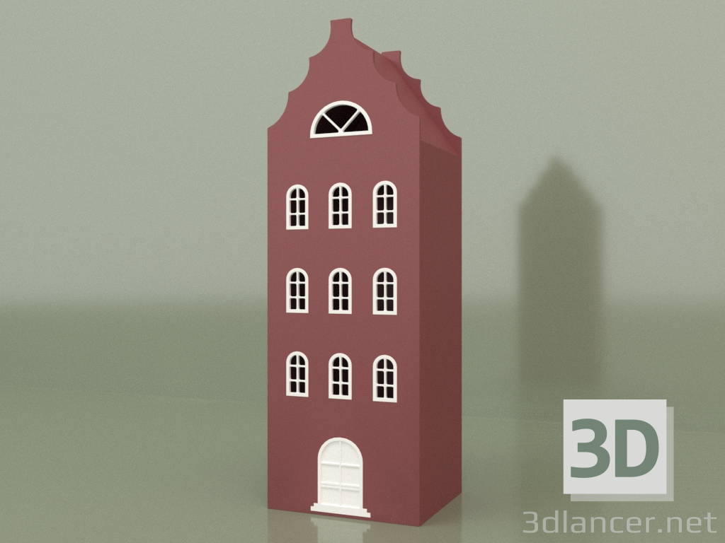 modèle 3D Armoire maison XL-9 (Bordeaux) - preview