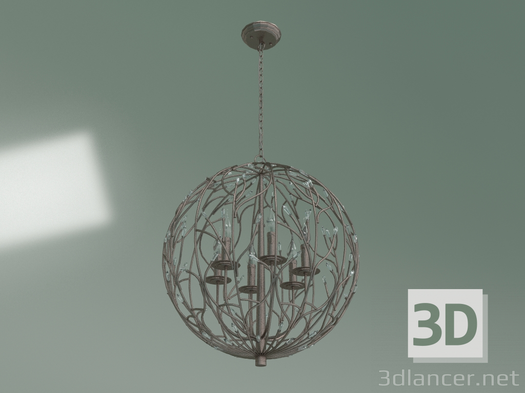 modello 3D Lampadario a sospensione Forum 297-6 (Strotskis) - anteprima