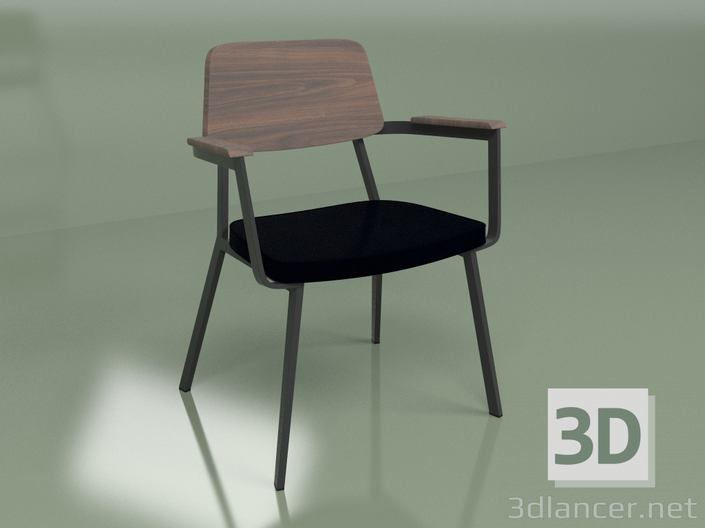 3D modeli Sandalye Sprint Koltuk 2 (siyah) - önizleme