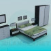 3d модель Набор мебели в спальную комнату – превью