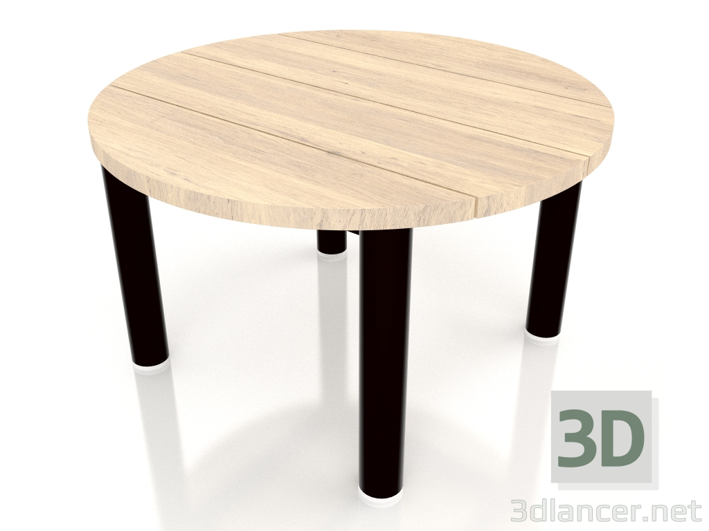 3d модель Стол журнальный D 60 (Black, Iroko wood) – превью