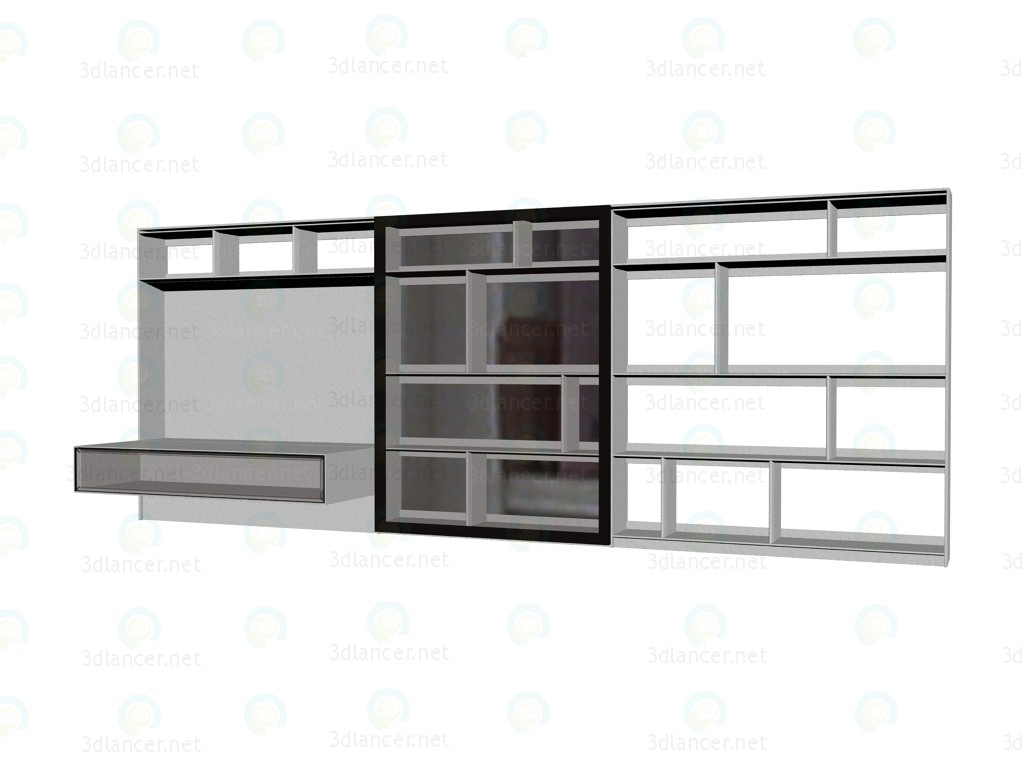 modello 3D Mobili cremagliera sistema fc0917 - anteprima