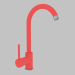 3d model Sink mixer red with U-spout Milin (BEU R62M) - preview