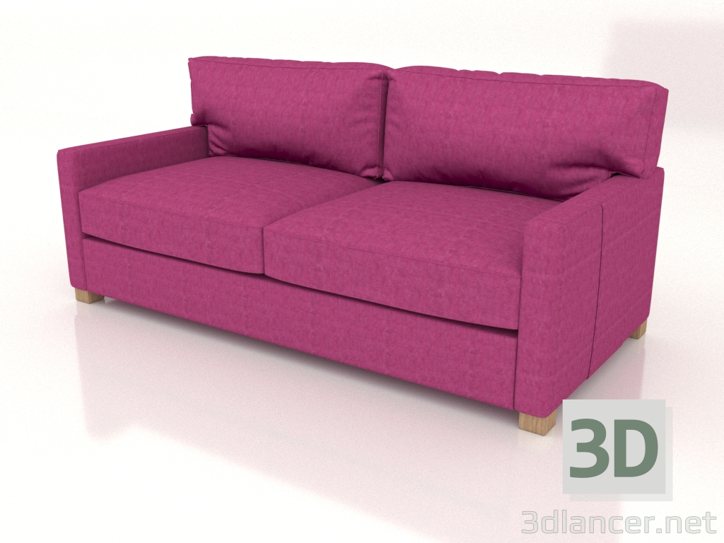 3d model Tabu straight 3-seater sofa - preview