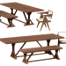 3d VISTA wooden furniture set model buy - render
