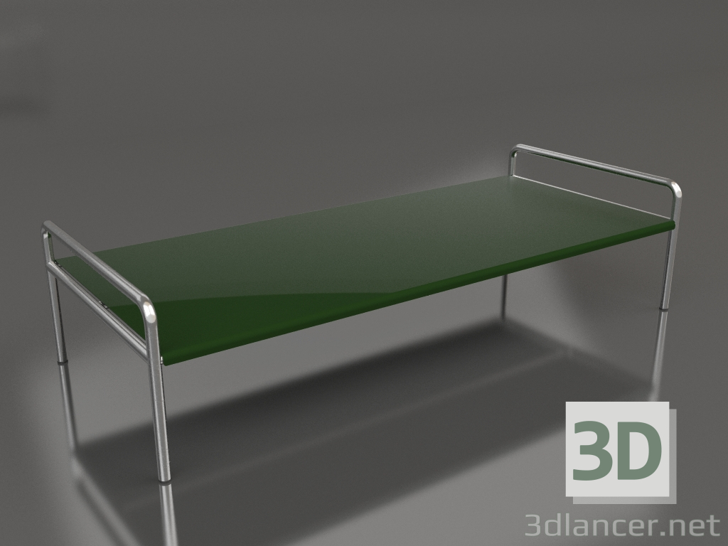 3D Modell Couchtisch 153 mit Aluminium-Tischplatte (Flaschengrün) - Vorschau