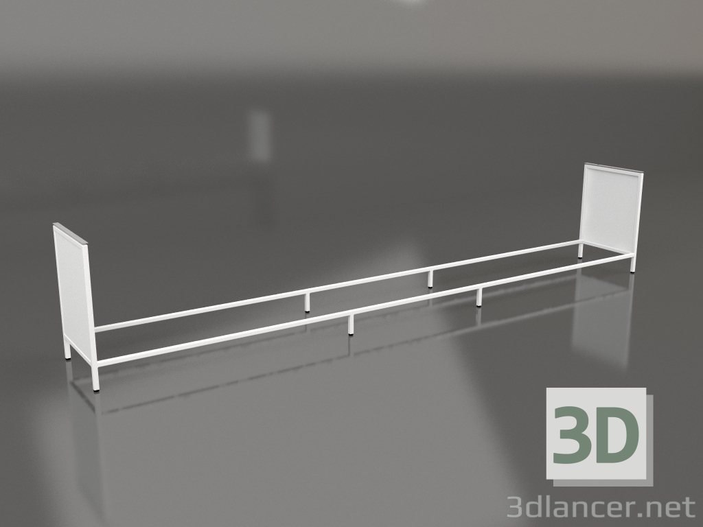 3D Modell Insel V1 (Wand) auf 60 Rahmen 8 (weiß) - Vorschau