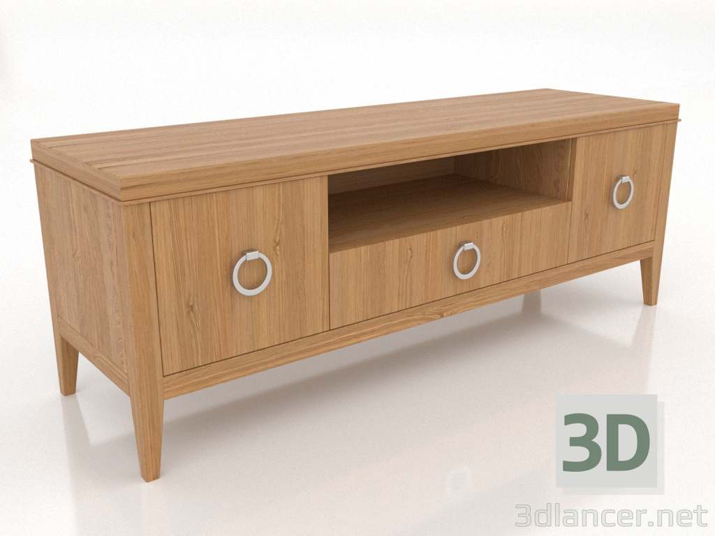 3D Modell TV-Ständer 3 1500 mm (Eiche natur) - Vorschau 3D Modell TV-Ständer 3 1500 mm (Eiche natur) - Vorschau
