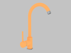 Misturador para lavatório laranja com bico em forma de U Milin (BEU O62M)