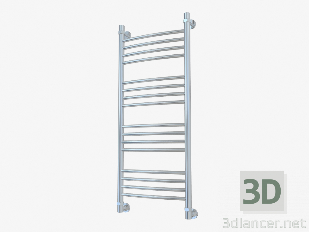 modello 3D Porta salviette riscaldato Bohemia curvo (1000x400) - anteprima