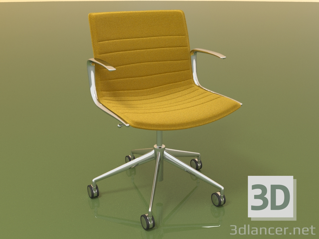 3D modeli Sandalye 6203 (5 tekerlekli, döner, kolçaklı, LU1, çıkarılabilir dolgulu) - önizleme
