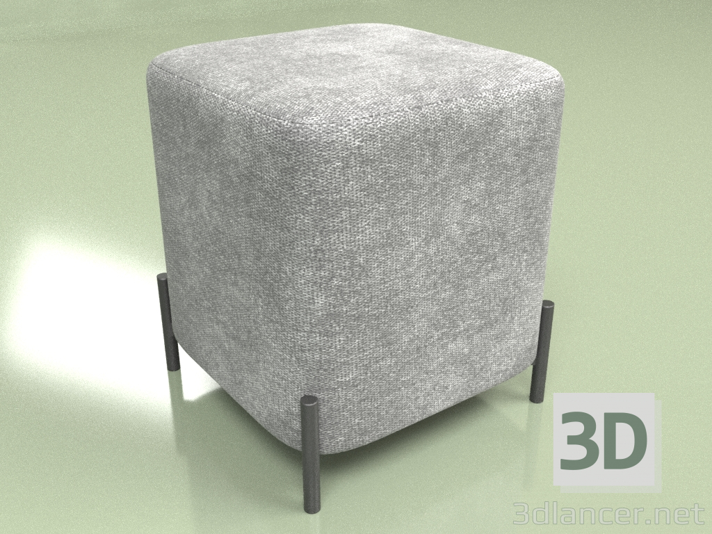 modello 3D Pouf quadrato Four (1) - anteprima