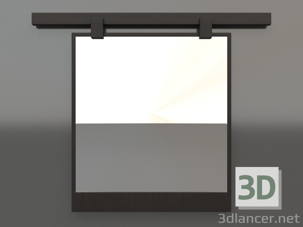 3d модель Зеркало ZL 13 (600х500, wood brown dark) – превью