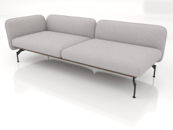 Módulo de sofá 2,5 lugares com apoio de braço à esquerda (estofamento em couro na parte externa)