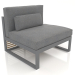 3d model Modular sofa, section 3, high back (Anthracite) - preview