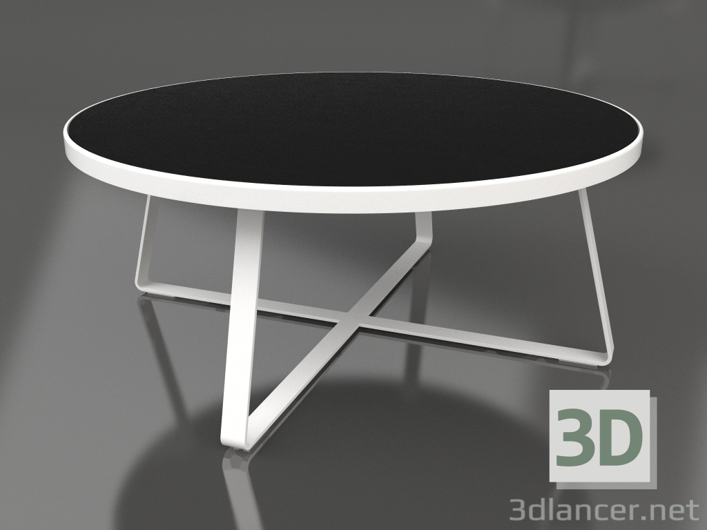 modello 3D Tavolo da pranzo rotondo Ø175 (DEKTON Domoos, Bianco) - anteprima