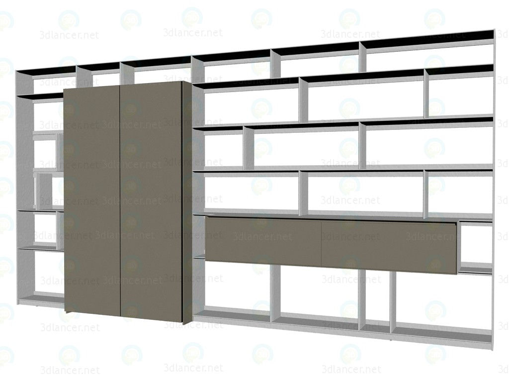 modello 3D Mobili cremagliera sistema fc0919 - anteprima