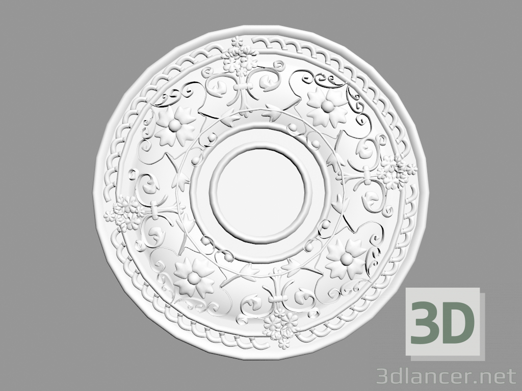 3D modeli Tavan çıkışı R38 (71 x 71 x 4.2 - Ø 71 cm) - önizleme