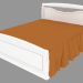 3d model Double bed with a semi-circular backrest for the legs (1958x1233x2175) - preview