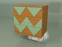 Chest of drawers Lady Woo with a colored pattern (cale)