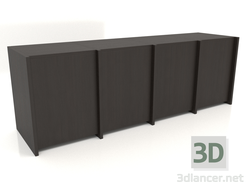 3d model Cabinet ST 07 (1530х409х516, wood brown dark) - preview