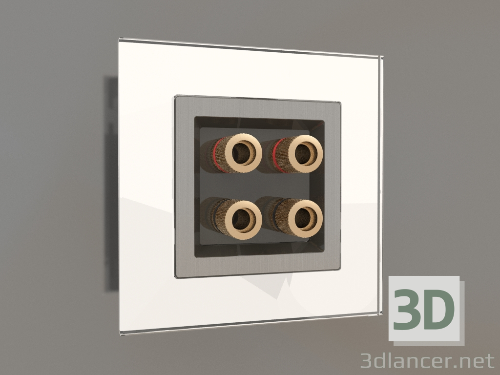 3d model Acoustic socket (brushed nickel) - preview