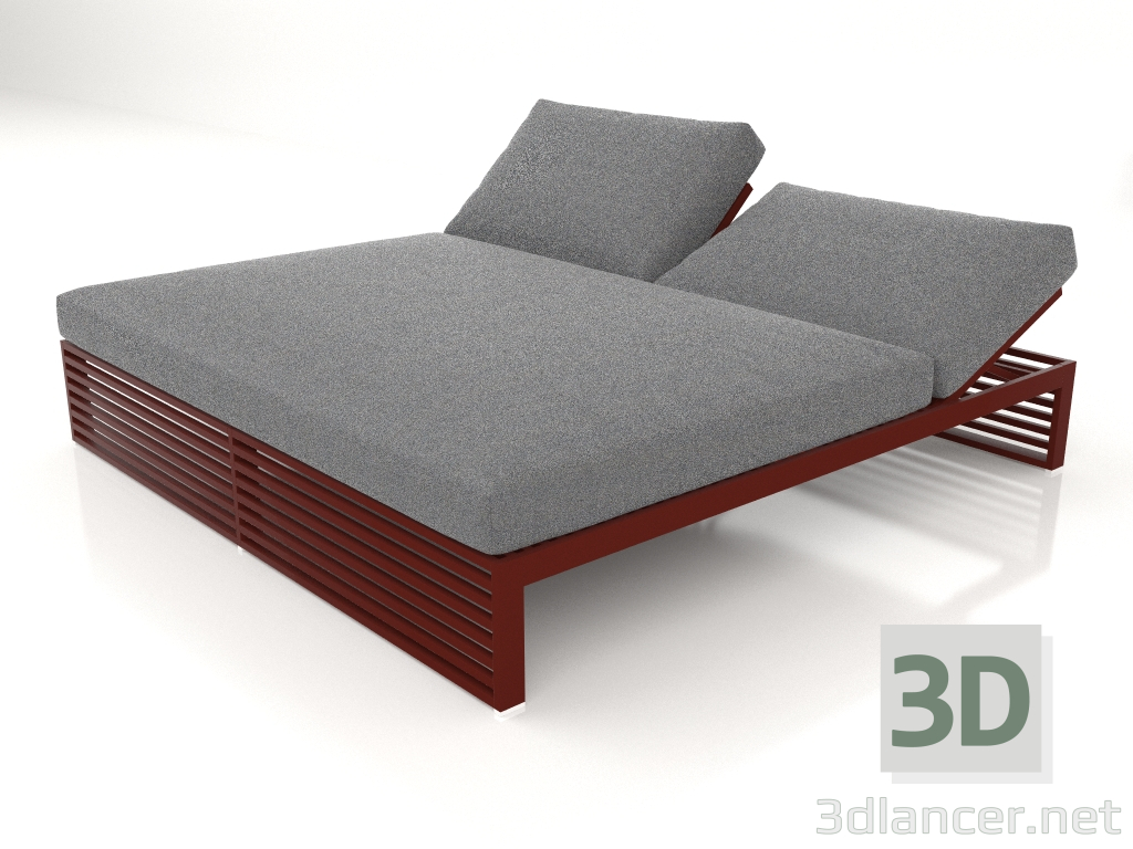 3d model Bed for rest 200 (Wine red) - preview