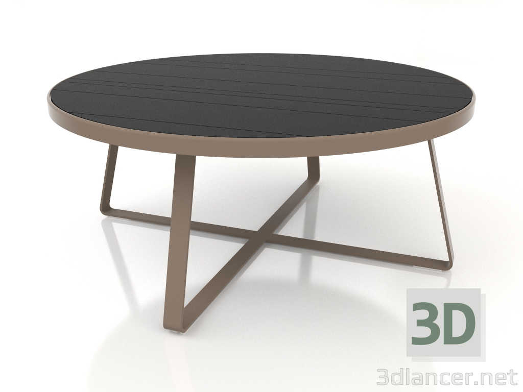 modello 3D Tavolo da pranzo rotondo Ø175 (DEKTON Domoos, Bronzo) - anteprima