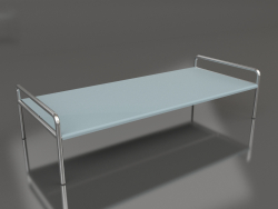 Tavolino 153 con piano in alluminio (grigio blu)