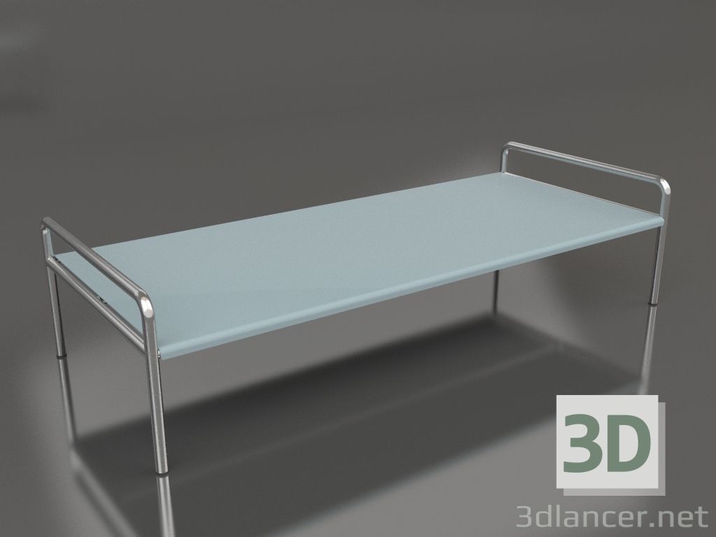 modello 3D Tavolino 153 con piano in alluminio (grigio blu) - anteprima