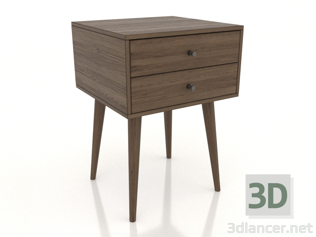 3D modeli Başucu sehpası 420 mm (açık dişbudak ceviz) - önizleme