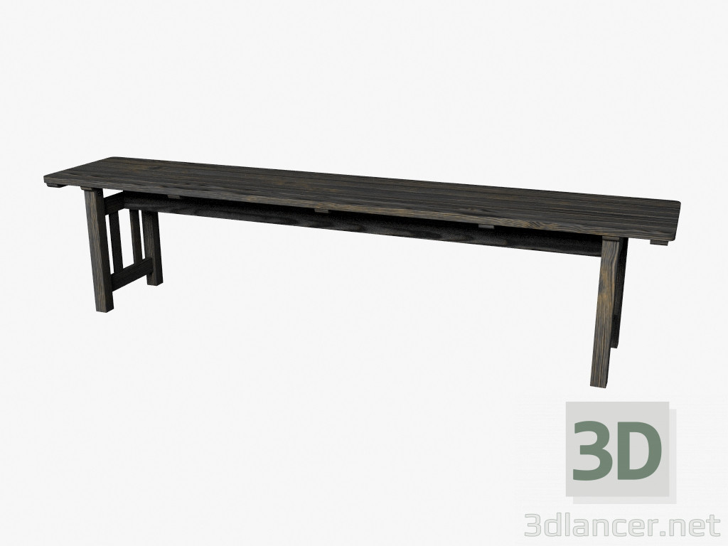 3d model Bench (dark) - preview