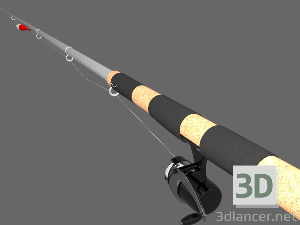 modello 3D Canna da pesca - anteprima