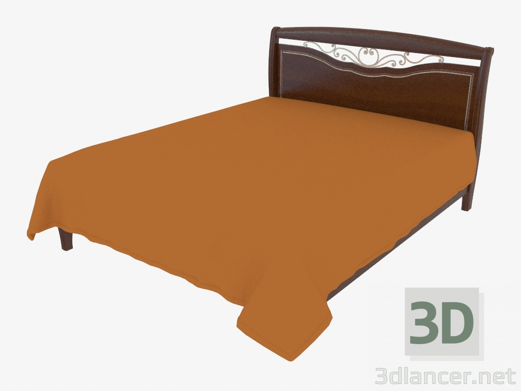 3d модель Двуспальная кровать без спинки для ног (1892х1233х2125) – превью